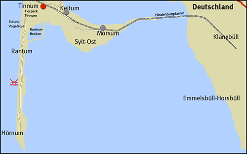 Die Ortschaften der Nordseeinsel Sylt im Überblick